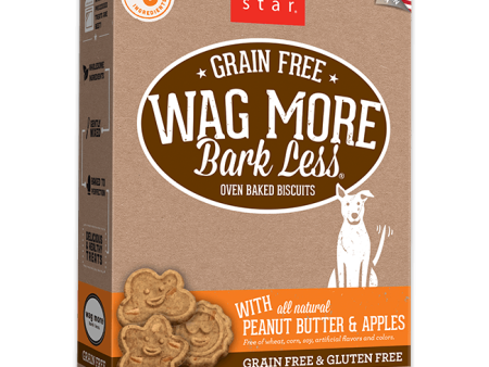 Cloud Star Wag More Bark Less Oven Baked Grain Free Peanut Butter and Apples Dog Treats Fashion