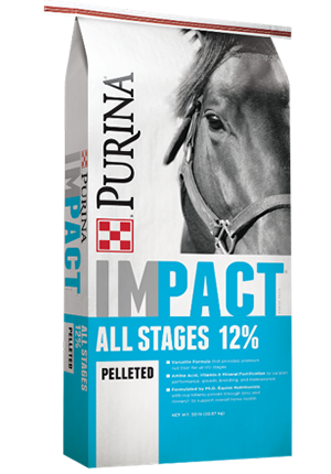 Purina® Impact® All Stages 12% Pelleted Horse Feed For Cheap