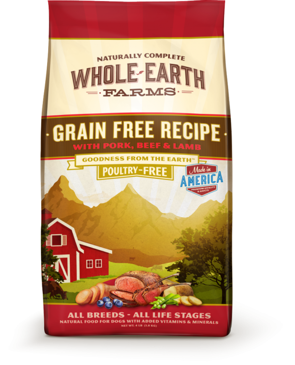 Whole Earth Farms Grain Free Recipe with Pork, Beef and Lamb Dry Dog Food For Cheap