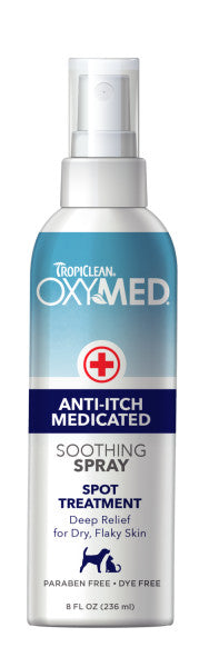 TropiClean OxyMed Medicated Anti itch Spray for Pets Hot on Sale