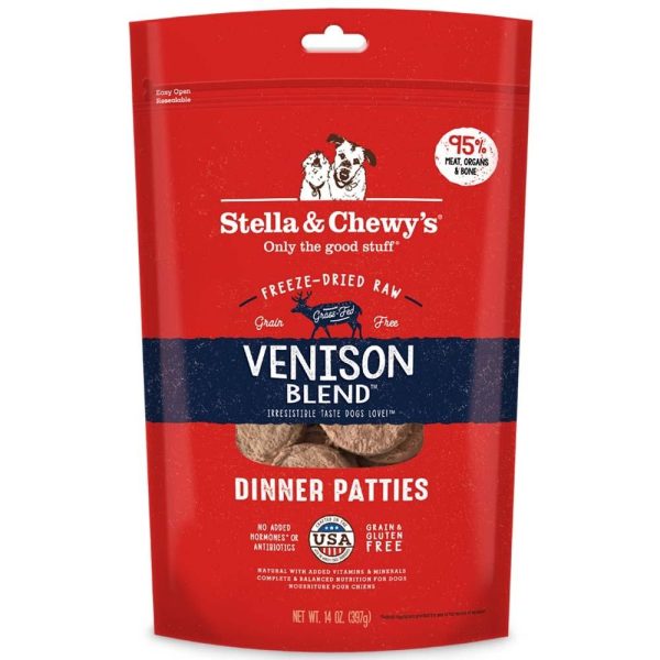 Stella & Chewy s Venison Blend Dinner Patties Freeze Dried Dog Food Online Sale