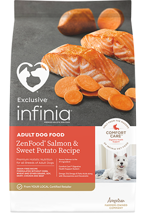 Exclusive® Infinia® ZenFood® Salmon & Sweet Potato Recipe Dog Food Online