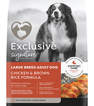 Exclusive Signature Large Breed Adult Dog Chicken & Brown Rice Formula Dog Food Online now