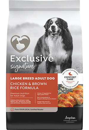 Exclusive Signature Large Breed Adult Dog Chicken & Brown Rice Formula Dog Food Online now