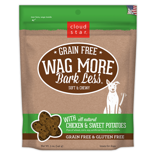 Cloud Star Wag More Bark Less Soft and Chewy Grain Free Chicken and Sweet Potatoes Dog Treats Discount