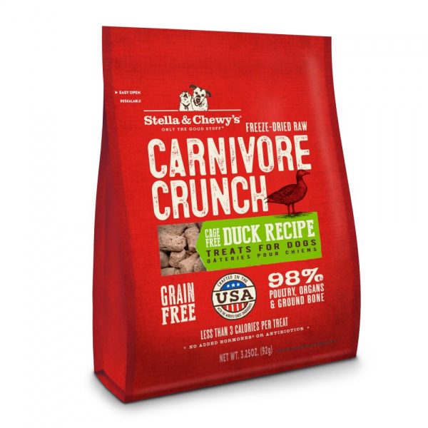 Stella & Chewy s Carnivore Crunch Grain Free Duck Recipe Freeze Dried Raw Dog Treats on Sale