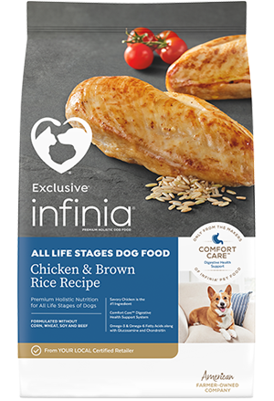 Exclusive Infinia Chicken & Brown Rice Recipe All Life Stages Dog Food For Cheap