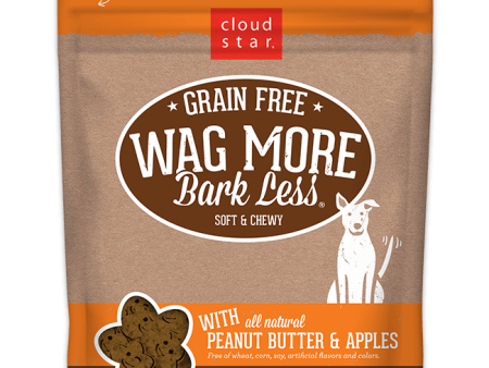 Cloud Star Wag More Bark Less Soft and Chewy Grain Free Peanut Butter and Apples Dog Treats Online now