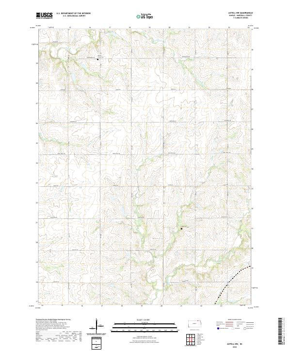 US Topo 7.5-minute map for Axtell NW KS Supply