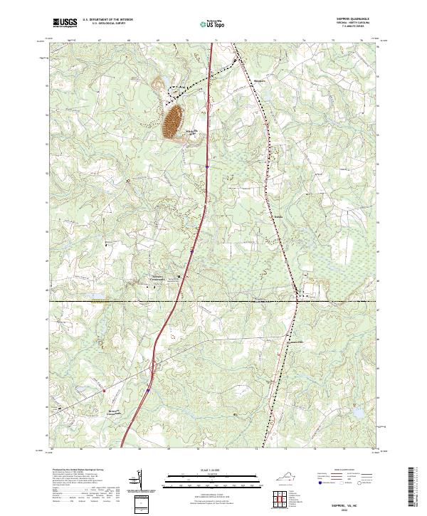 US Topo 7.5-minute map for Skippers VANC Sale