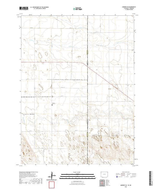 US Topo 7.5-minute map for Amherst SE CONE For Sale