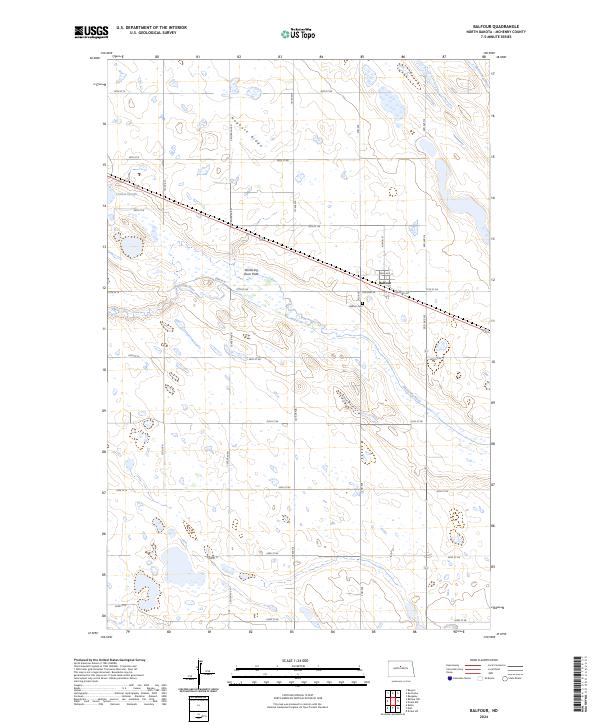 US Topo 7.5-minute map for Balfour ND Hot on Sale