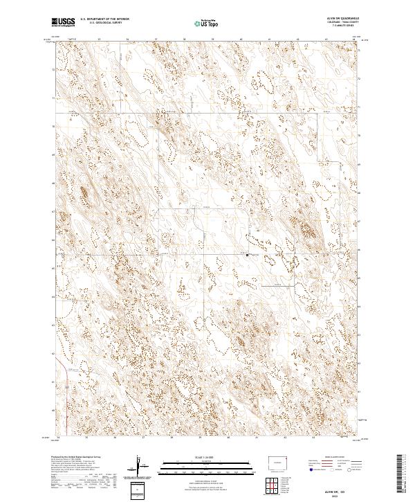 US Topo 7.5-minute map for Alvin SW CO Sale