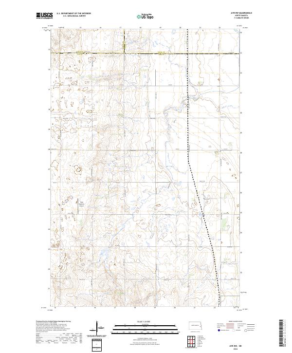 US Topo 7.5-minute map for Ayr NW ND Cheap