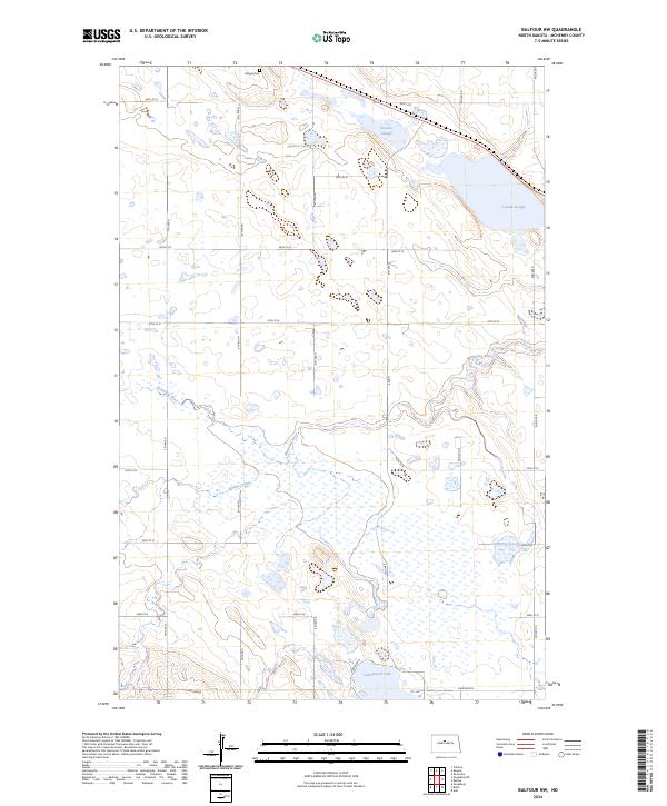 US Topo 7.5-minute map for Balfour NW ND Online now