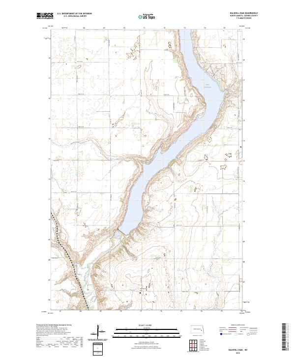 US Topo 7.5-minute map for Baldhill Dam ND Online Hot Sale