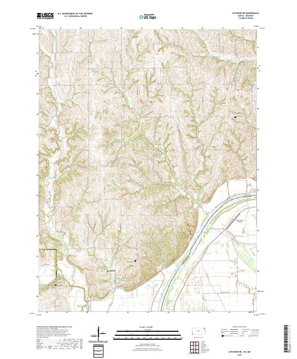 US Topo 7.5-minute map for Atchison NE KSMO Online