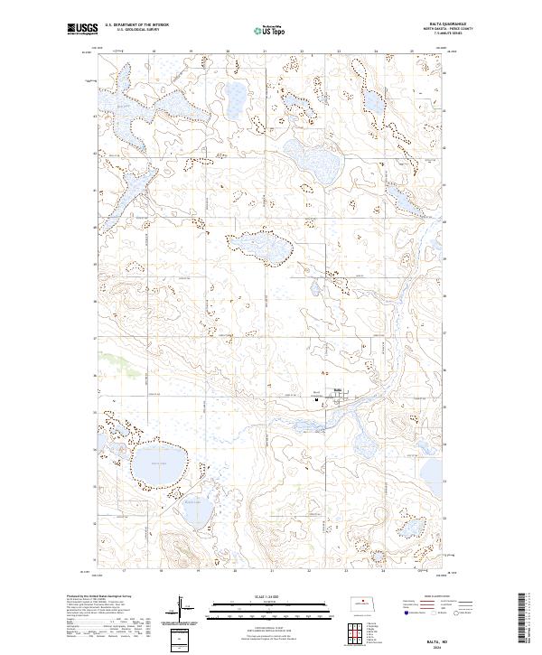 US Topo 7.5-minute map for Balta ND For Sale