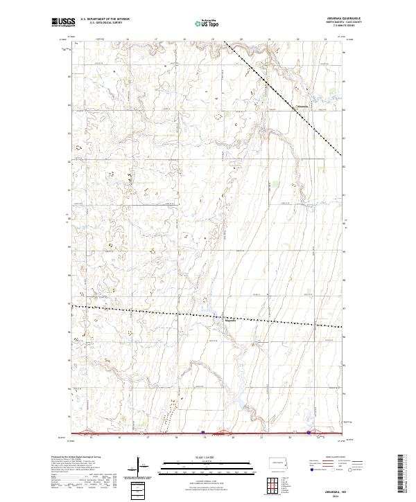 US Topo 7.5-minute map for Absaraka ND Cheap