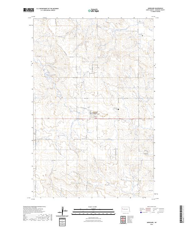 US Topo 7.5-minute map for Arnegard ND Fashion