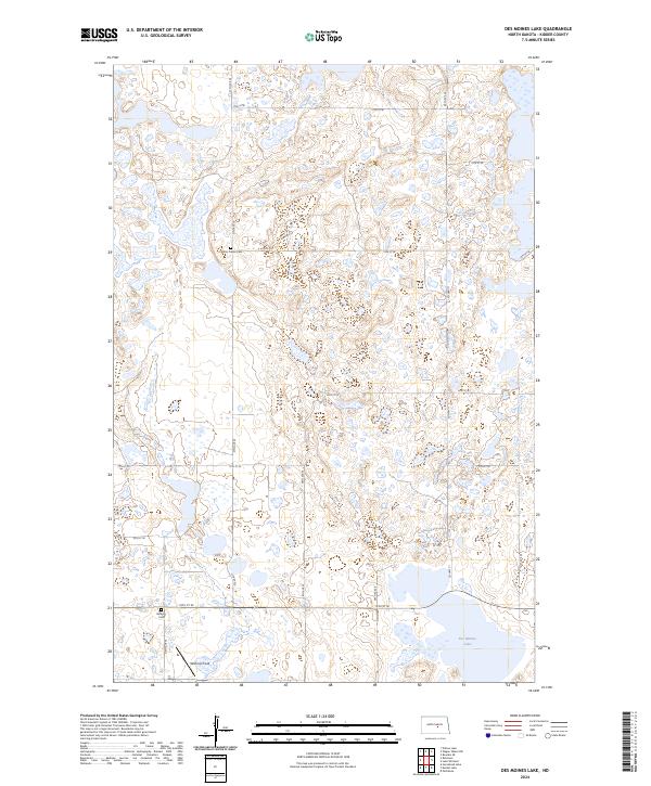 US Topo 7.5-minute map for Des Moines Lake ND Hot on Sale