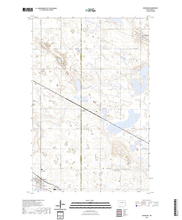 US Topo 7.5-minute map for Anamoose ND Online now