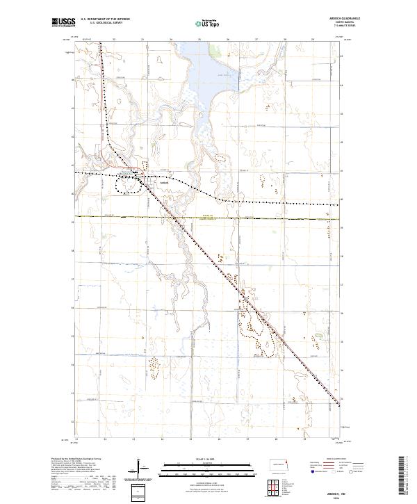 US Topo 7.5-minute map for Ardoch ND Discount