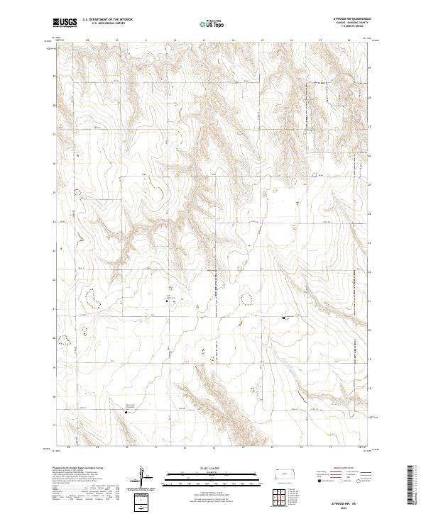 US Topo 7.5-minute map for Atwood NW KS For Discount