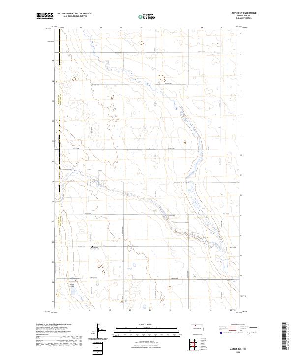 US Topo 7.5-minute map for Antler SW ND Discount