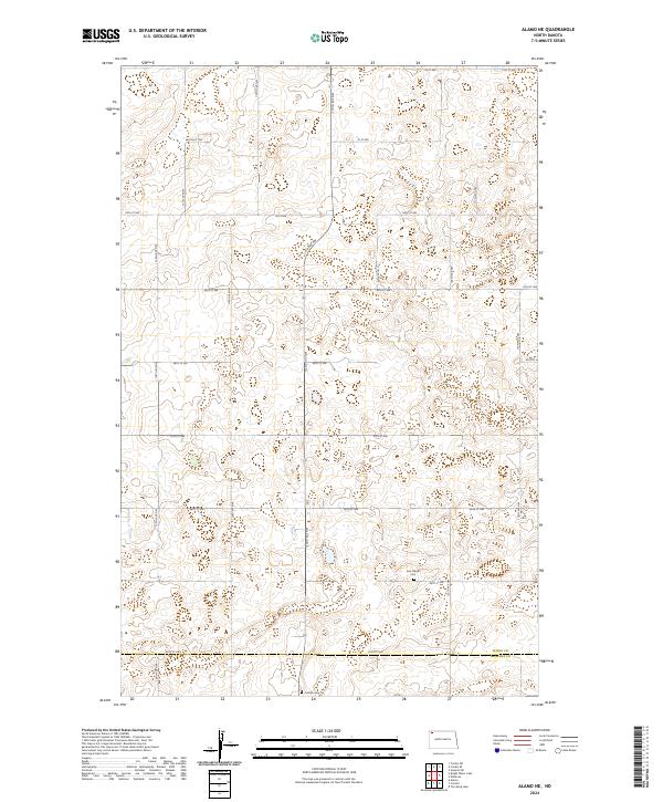 US Topo 7.5-minute map for Alamo NE ND Online