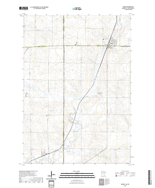 US Topo 7.5-minute map for Jasper MNSD Hot on Sale