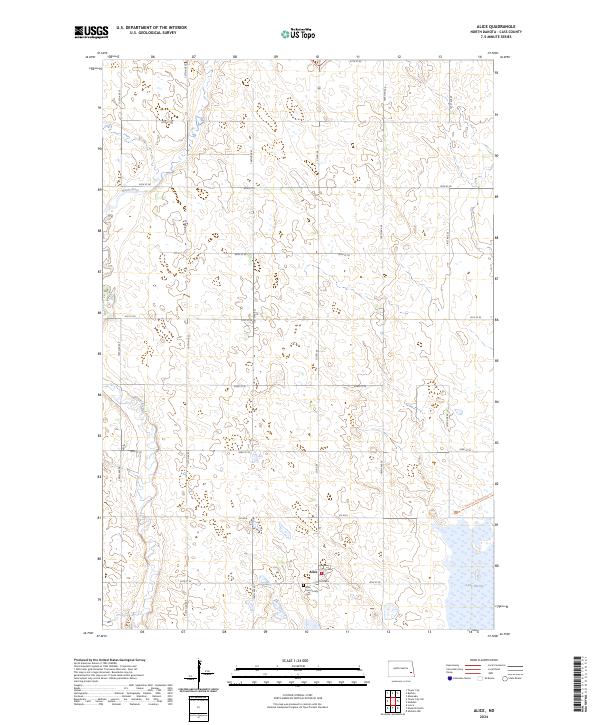 US Topo 7.5-minute map for Alice ND Fashion