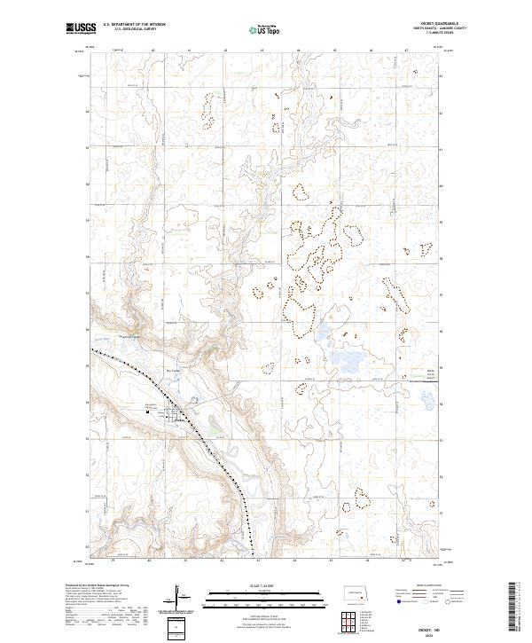 US Topo 7.5-minute map for Dickey ND Online