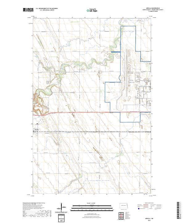 US Topo 7.5-minute map for Arvilla ND For Discount