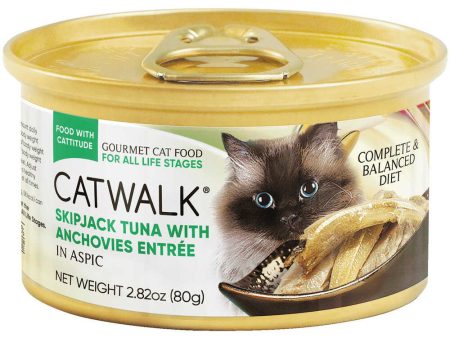 Catwalk Skipjack Tuna with Anchovies Entree In Aspic Canned Cat Food 80g Fashion