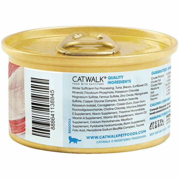 Catwalk Skipjack Tuna With Bream Entree In Aspic Canned Cat Food 80g Supply