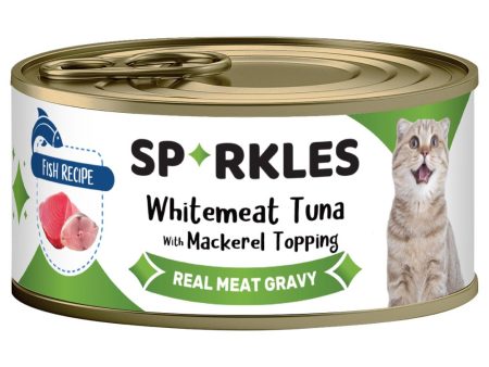 Sparkles Colours Whitemeat Tuna With Mackerel Topping Canned Cat Food 70g x 24 Online Hot Sale