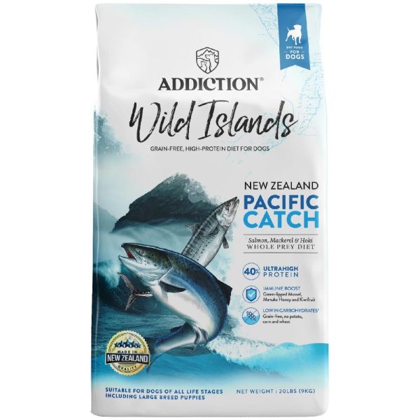 25% OFF: Addiction Wild Islands Pacific Catch Salmon, Mackerel & Hoki Grain Free Dry Dog Food Online Sale