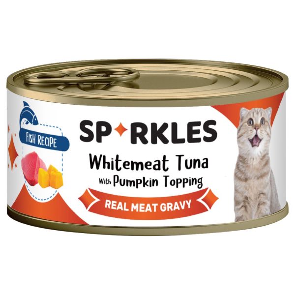 Sparkles Colours Whitemeat Tuna With Pumpkin Topping Canned Cat Food 70g x 24 For Sale