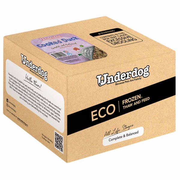 Underdog Cooked Duck Complete & Balanced Eco Pack Frozen Dog Food 3kg Discount