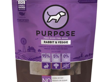 Purpose Rabbit & Veggie Patties Grain-Free Freeze-Dried Dog Food 14oz Online Sale