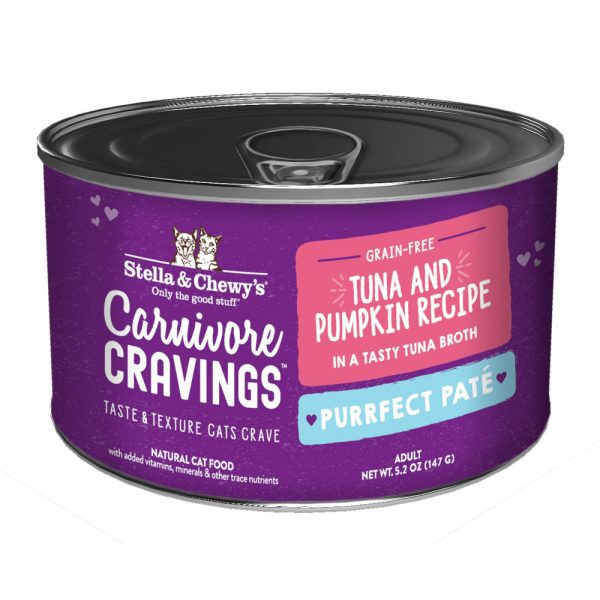 3 FOR $14.40 (Exp 8Nov24): Stella & Chewy s Carnivore Cravings Purrfect Pate Tuna & Pumpkin in Broth Grain-Free Canned Cat Food 5.2oz Online Hot Sale