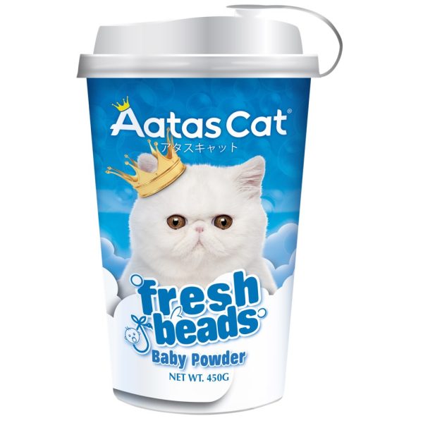 $3 OFF: Aatas Cat Litter Deodorising Fresh Beads (Baby Powder) 450g on Sale