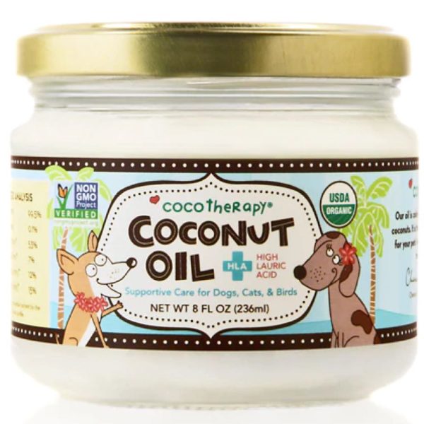 CocoTherapy Organic Virgin Coconut Oil For Cats, Dogs & Birds (Jar) Online Hot Sale