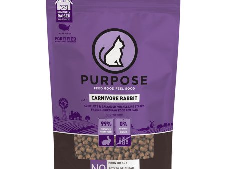 Purpose Carnivore Rabbit Grain-Free Freeze-Dried Cat Food 9oz For Sale