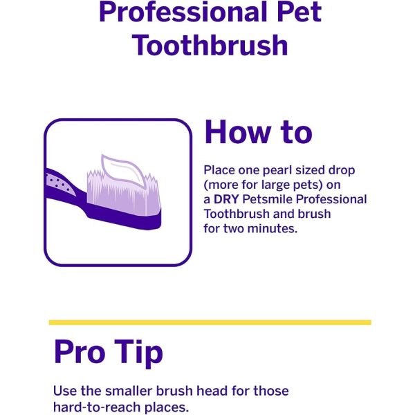 10% OFF: Petsmile Professional 45 Degree Dual-Ended Toothbrush For Cats & Dogs on Sale