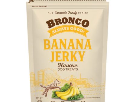 4 FOR $9.90 (Exp 29Mar25): Bronco Jerky Banana Flavour Dog Treats 70g For Discount