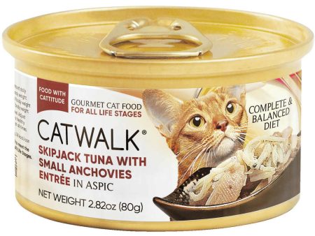 Catwalk Skipjack Tuna With Small Anchovies Entree In Aspic Canned Cat Food 80g on Sale