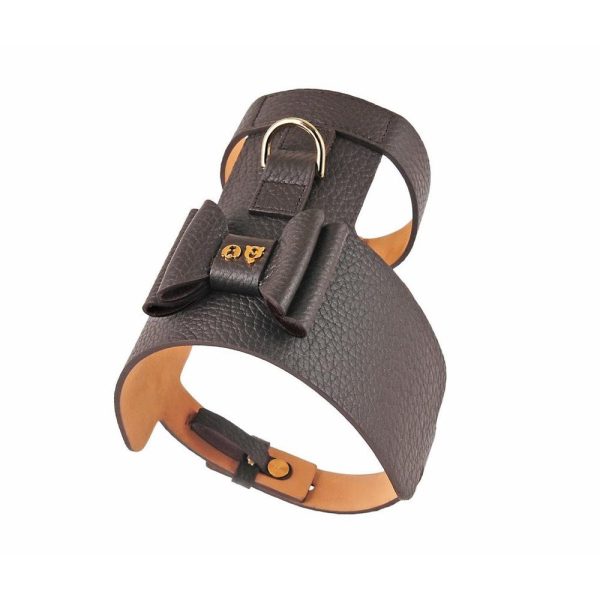 30% OFF: Moshiqa Bijou Leather Dog Harness (Brown) on Sale