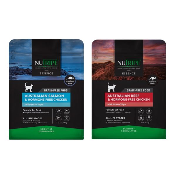 TRIAL SPECIAL 18% OFF : Nutripe Essence Australian Grain-Free Dry CAT Food 200g Hot on Sale